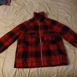 Woman’s/ Juniors Lumber Jack Red and Black Coat